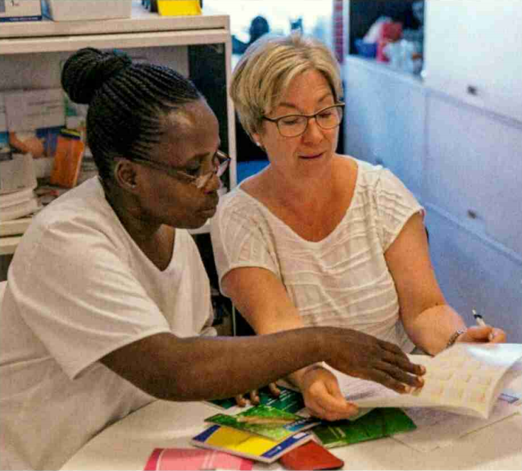 Cornelia Wiederkehr und Anita in der Diabetologie. Luzerner Kantonsspital