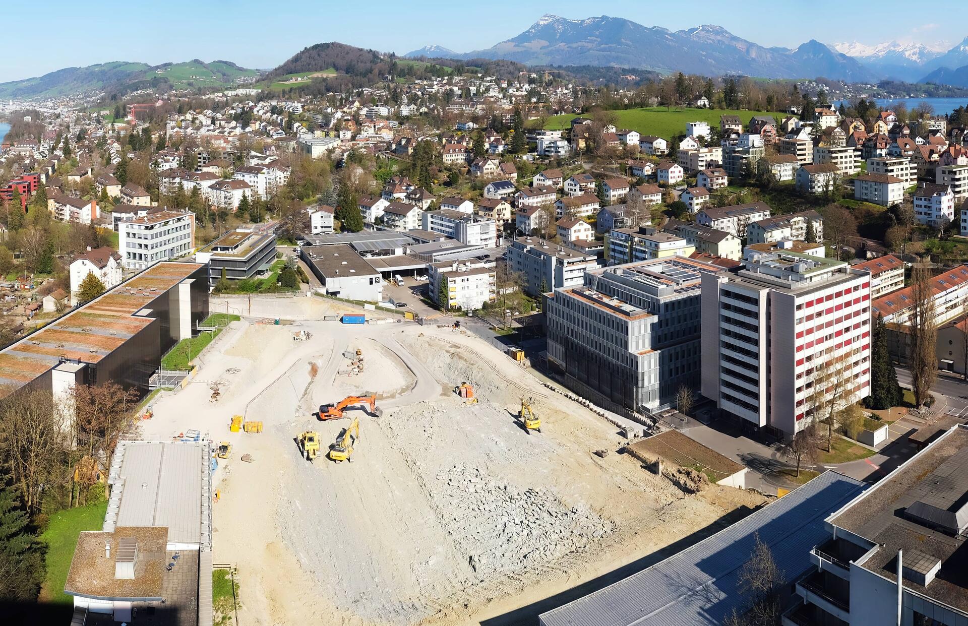 Baustelle am 4. 4. 2021