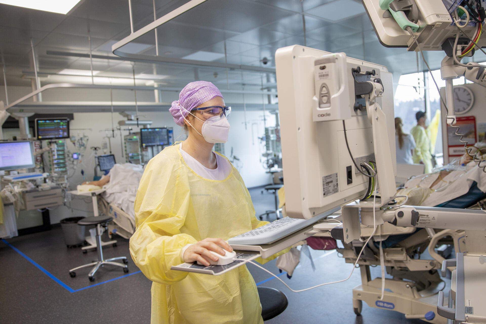 Blick ins Zentrum für Intensivmedizin