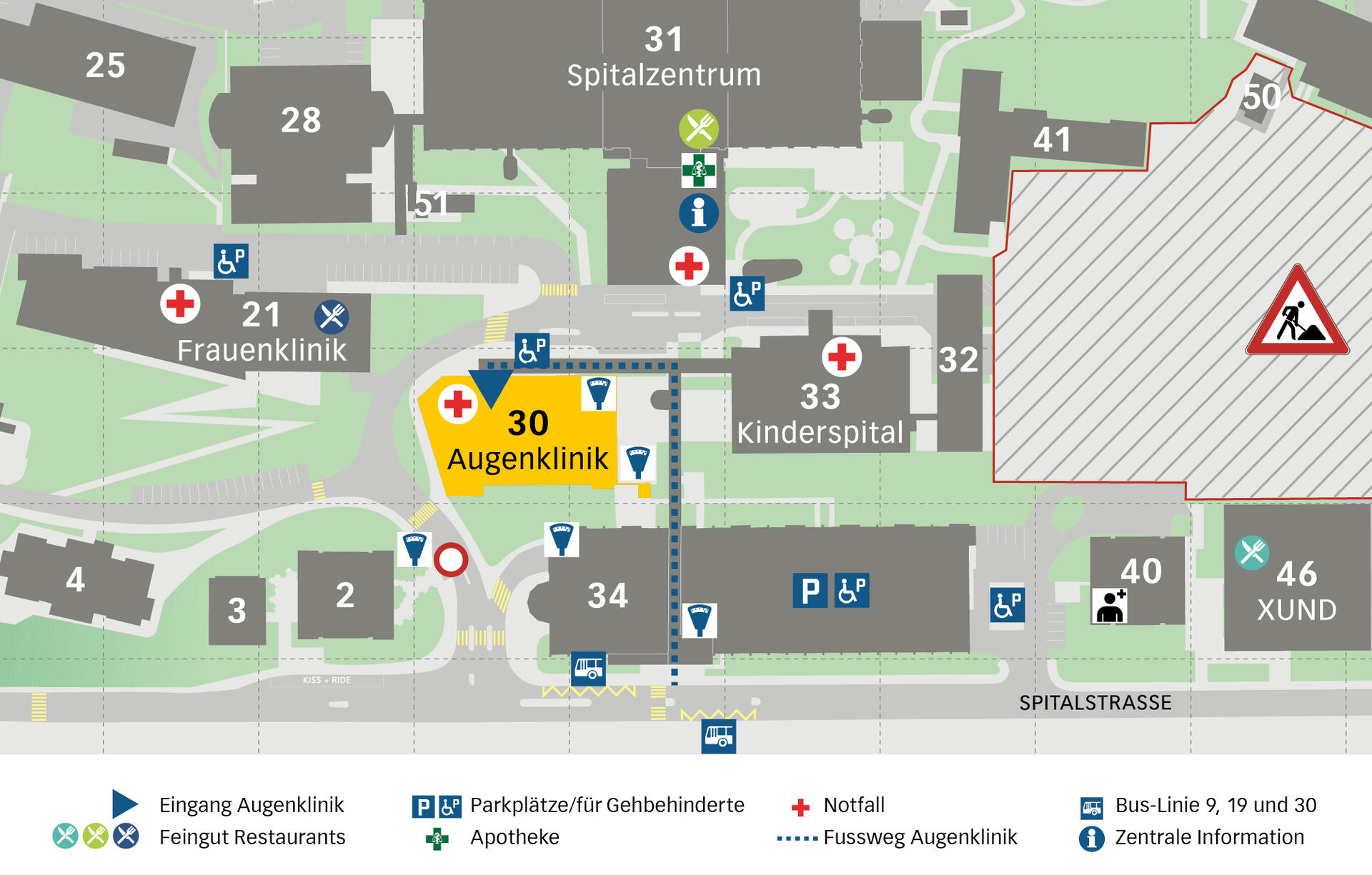 Detailplan Augenklinik