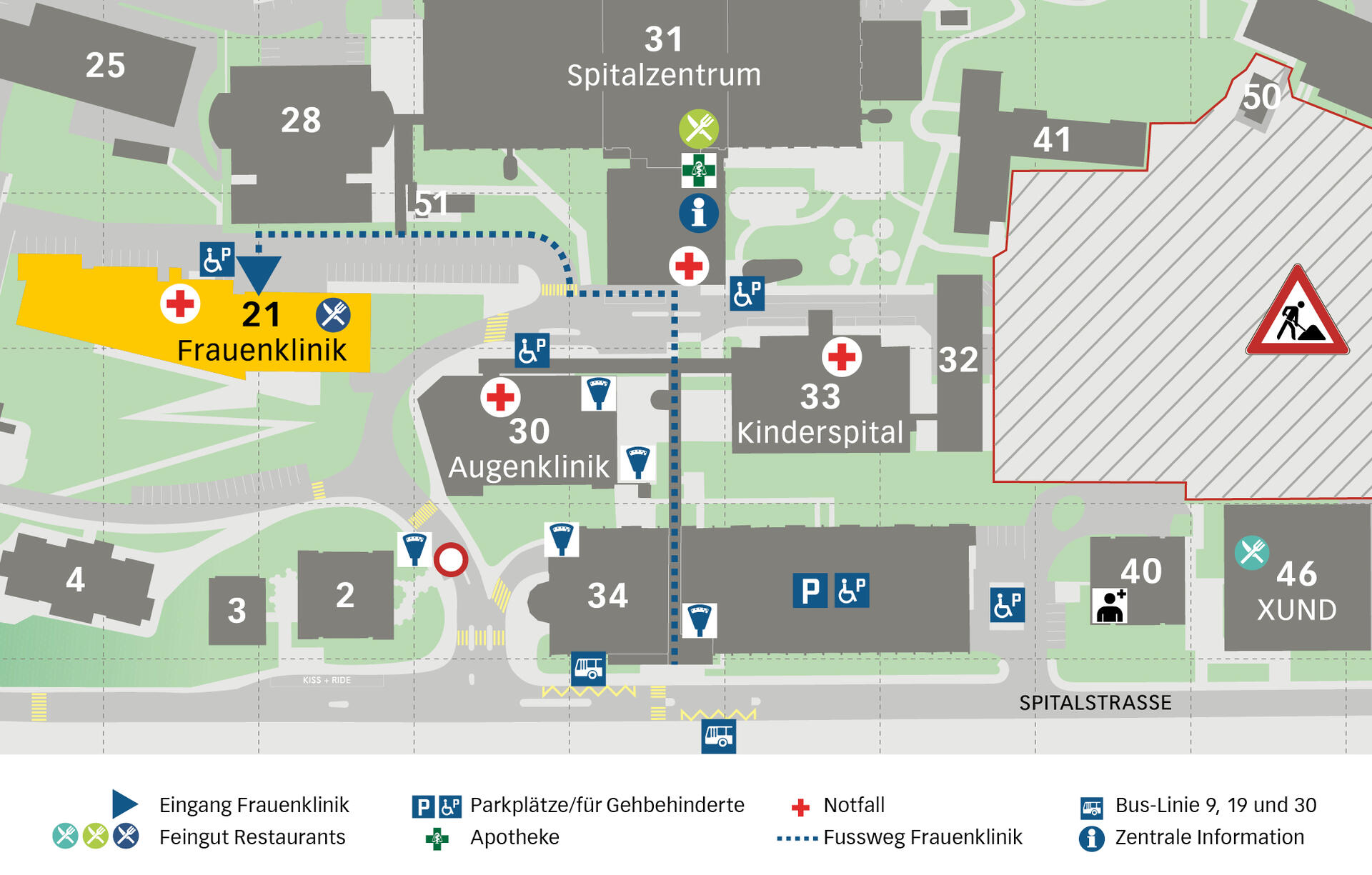 Detailplan Frauenklinik