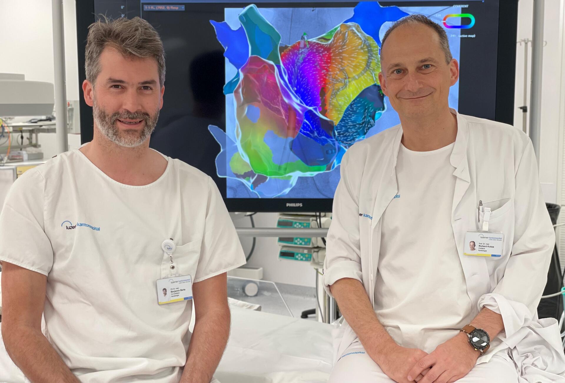 PD Dr. med. Benjamin Berte (links) und Prof. Dr. med. Richard Kobza (recht).