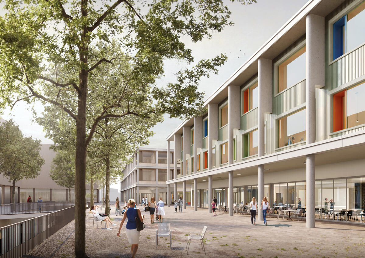 Visualisierung des Neubaus Kinderspital/Frauenklinik