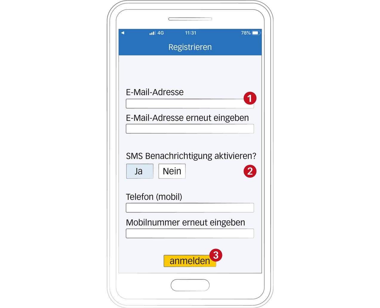 smartphone registrierung smartphone registrierung